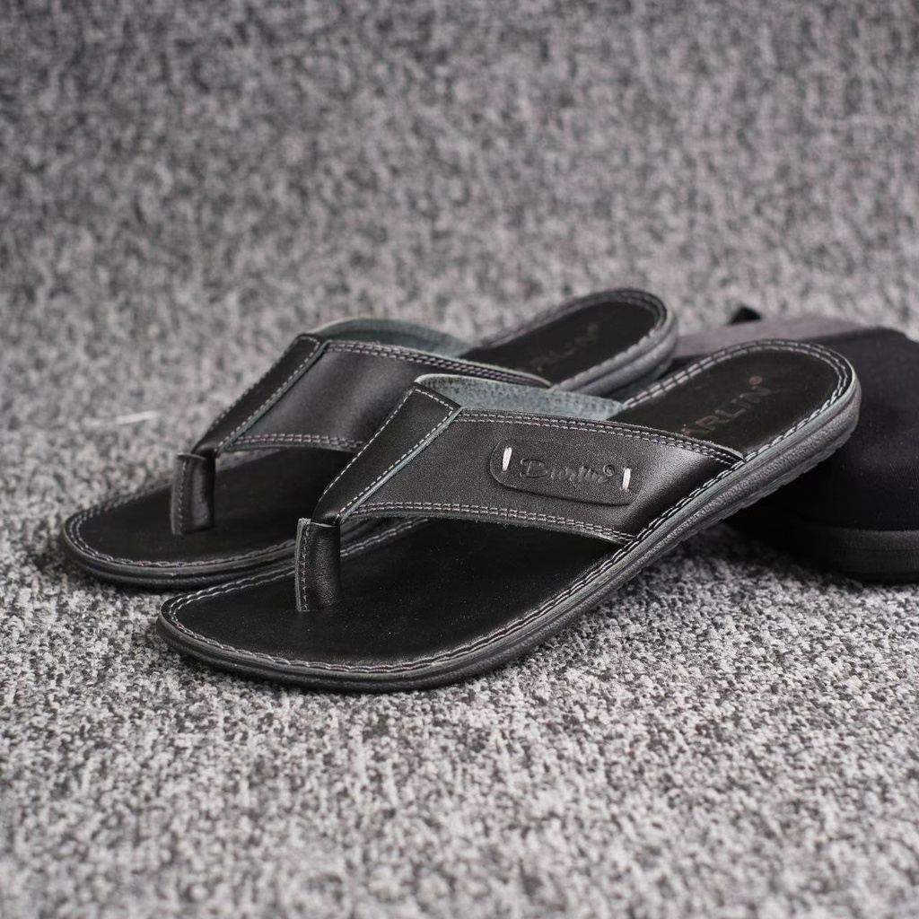 SANDAL JEPIT PRIA DEWASA SANTAI PRIA MINING BARLIN 0312 KULIT ASLI ORIGINAL CASUAL 100% PRIA KERJA KANTOR NYAMAN || SANDAL JEPIT PRIA INDIAN TERBARU LEBARAN 2022