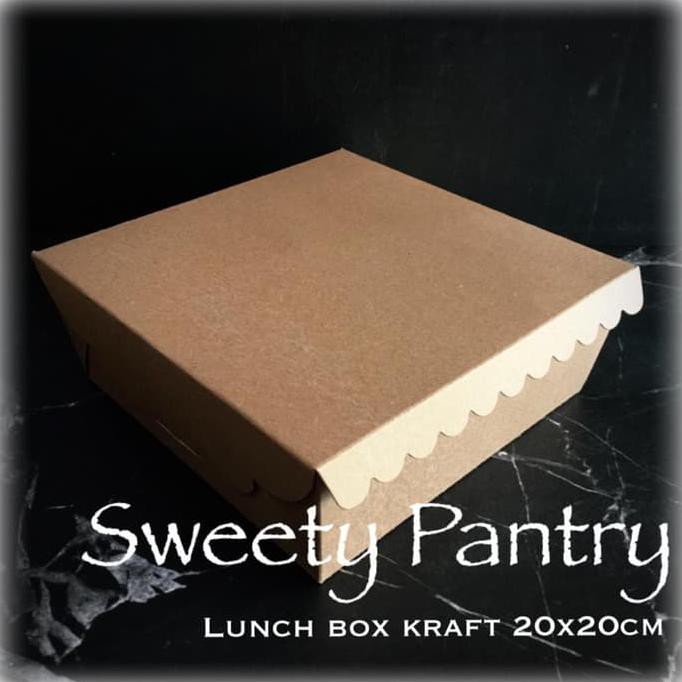 kotak/box/dus nasi lunch box premium tanpa tali - 20pcs LB202008