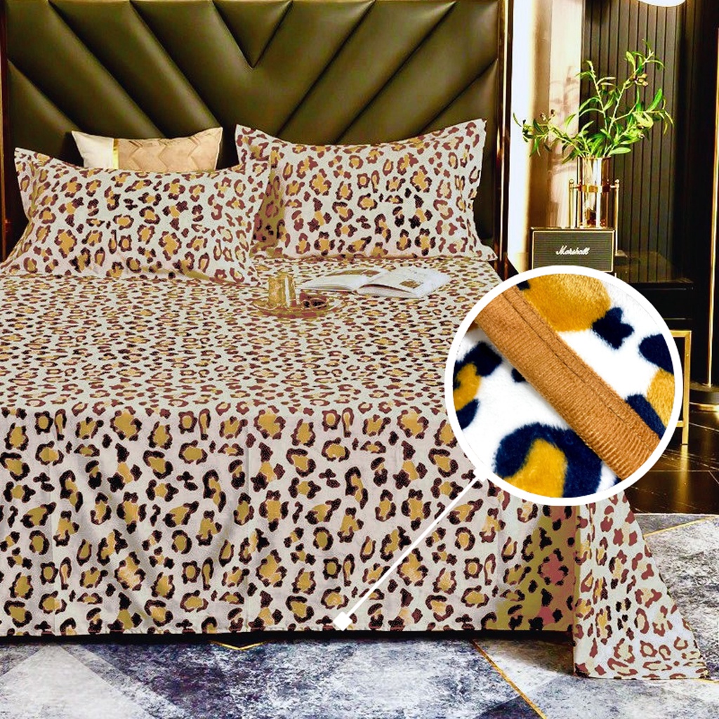 Selimut Bulu Halus Ukuran 200x230 Jumbo Motif Spesial Leopard List