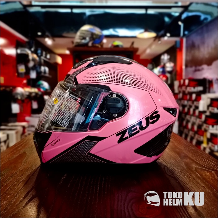 Helm Zeus Zs 811 Pink Al6 Black Termurah