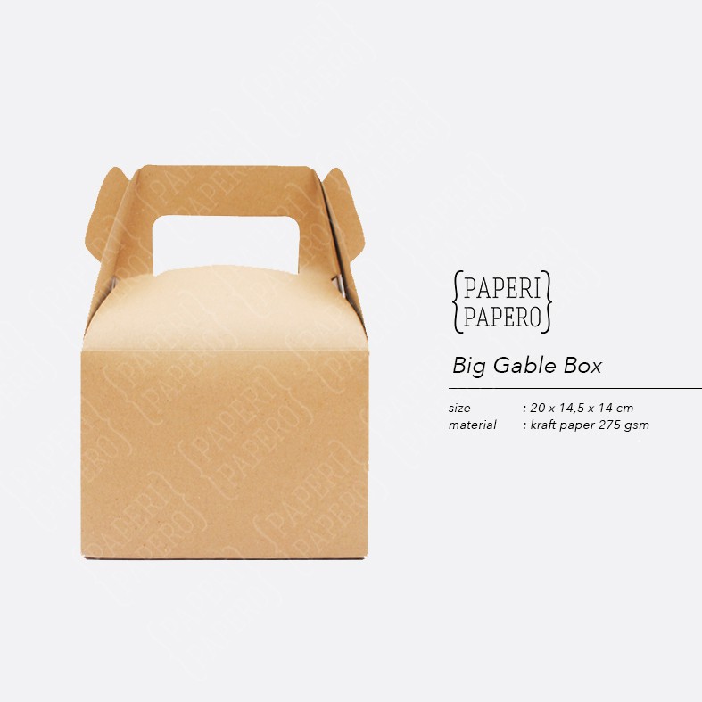 

Big Kraft Gable Box - Kotak Birthday Hampers Coklat (10 Pcs)