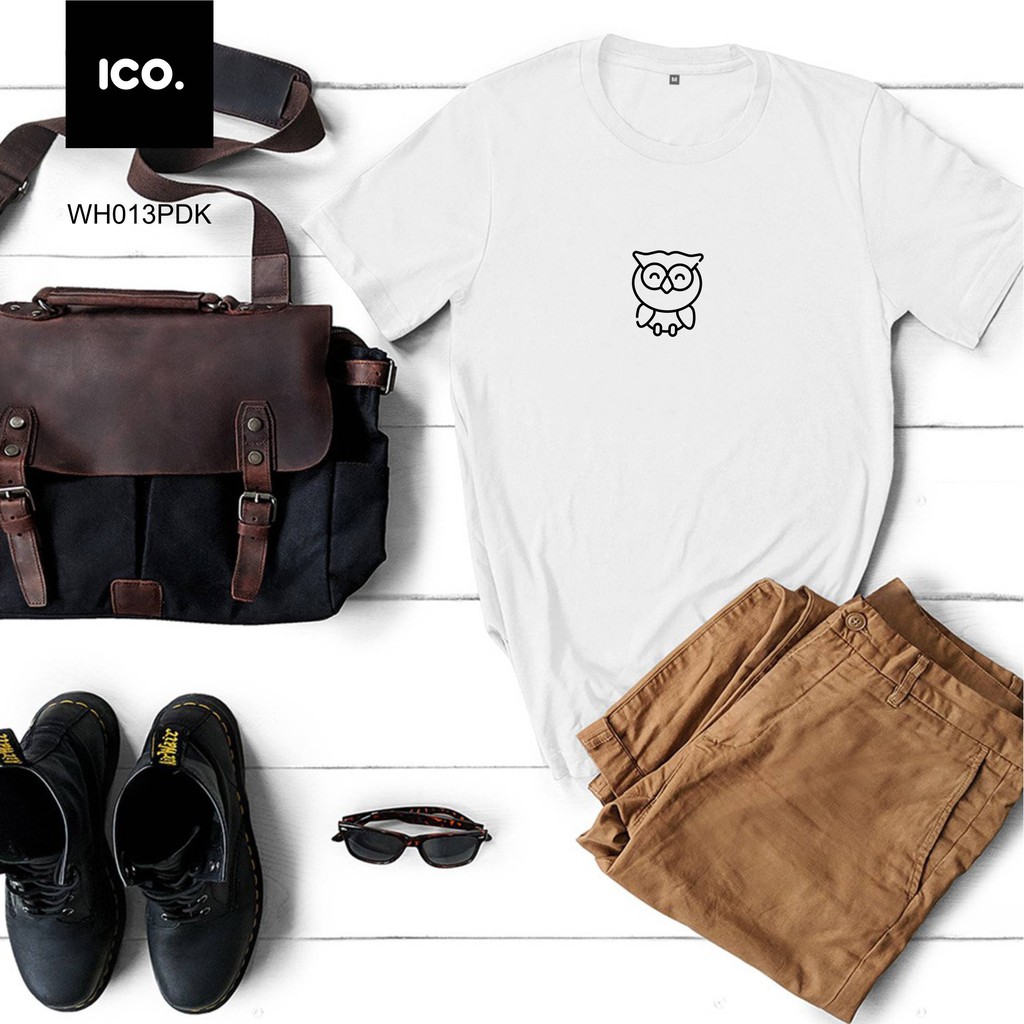 Kaos Pria Dewasa Kartun Burung Hantu Putih Wh013pdk Shopee