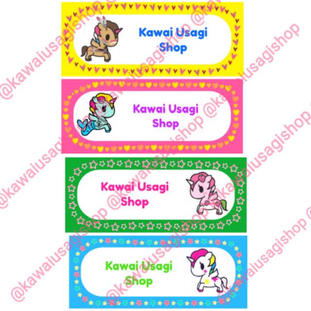 

Stiker label nama sticker kuda pony unicorn