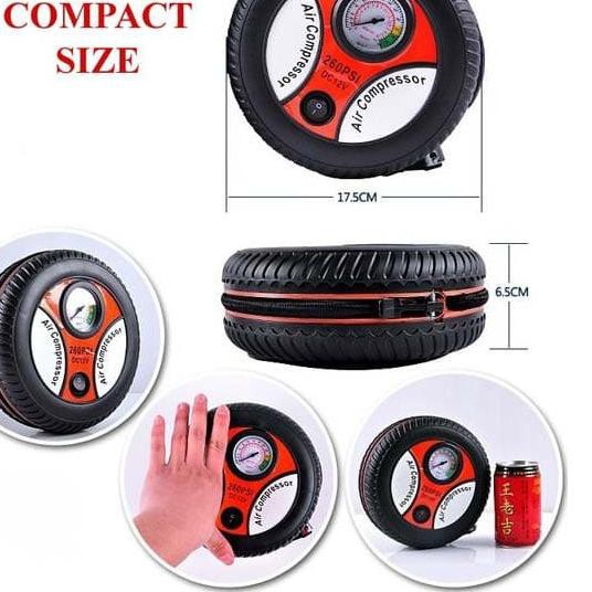 Koleksi Terbaru - Pompa Udara BENTUK BAN Mobil Elektrik Air Compressor Angin mini portable 12 V