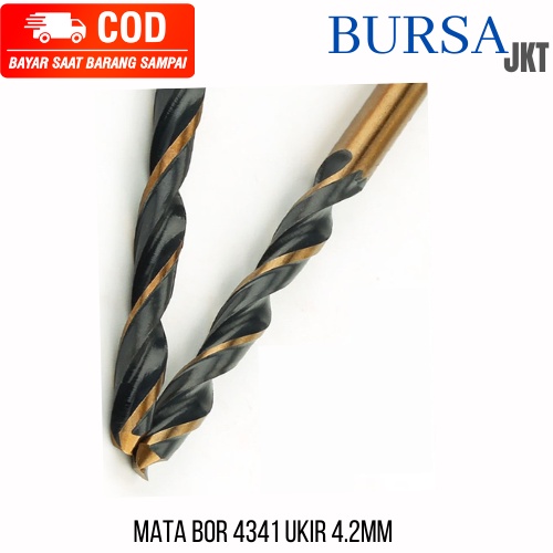 MATA BOR 4341 TST UKURAN 4.2 MM UNTUK BESI STAINLESS KAYU HITAM GOLD