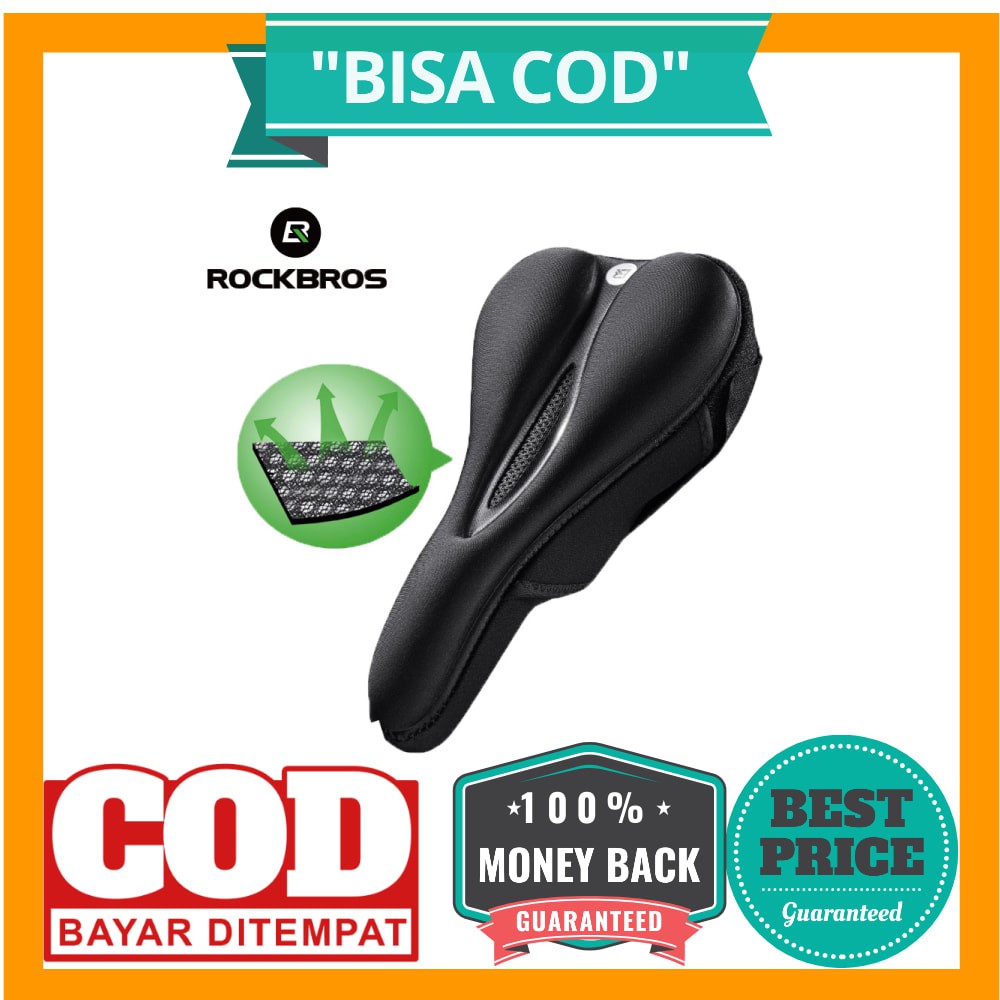 BISA COD Rockbros Cover Jok Sadel Sepeda Breathable Silica Gel Mat - LF047-S - Black