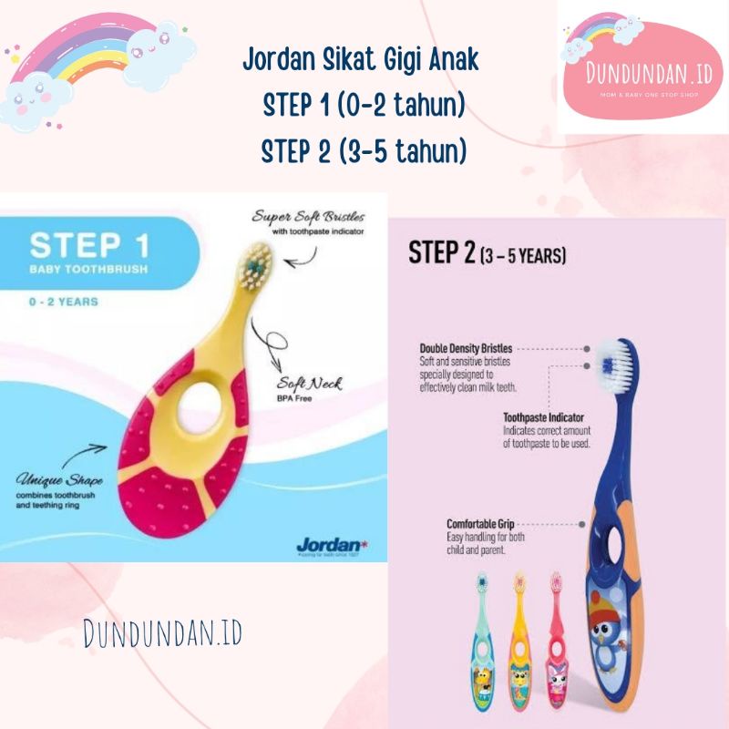 JORDAN Sikat Gigi / Tooth brush Step 1 Step 2 / Jordan Sikat Gigi Dewasa