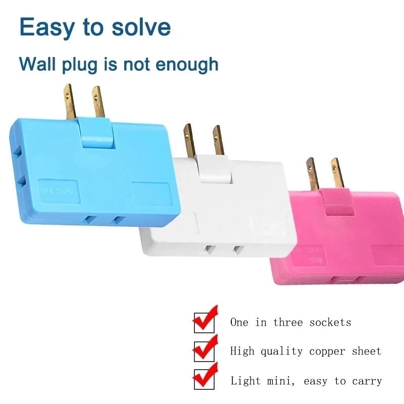 180 Degree Rotatable Plug Converter/ Multi Plug Mini Slim Folding Charger/ Convenient Wireless Plug Adapter