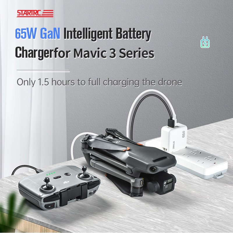 STARTRC 65W GaN Intelligent Battery Home Charger for DJI Mavic 3