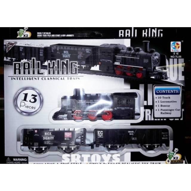 Kereta Api Klasik Rail King Mainan Anak 13pcs