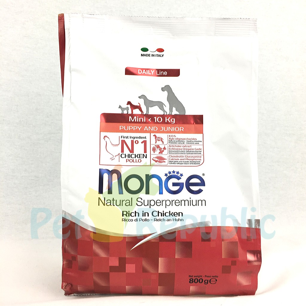 

MONGE Makanan Anakan Anjing Mini Puppy and Junior Chicken 800gr