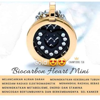 Jual Ready Aura Heart Gold Diamond / kalung kesehatan aura heart Gold