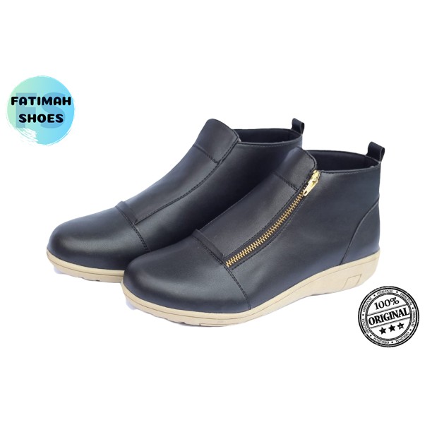 Sepatu Boots Wanita Original Zipper Sepatu Boots Perempuan Sepatu Boot Cewek Murah