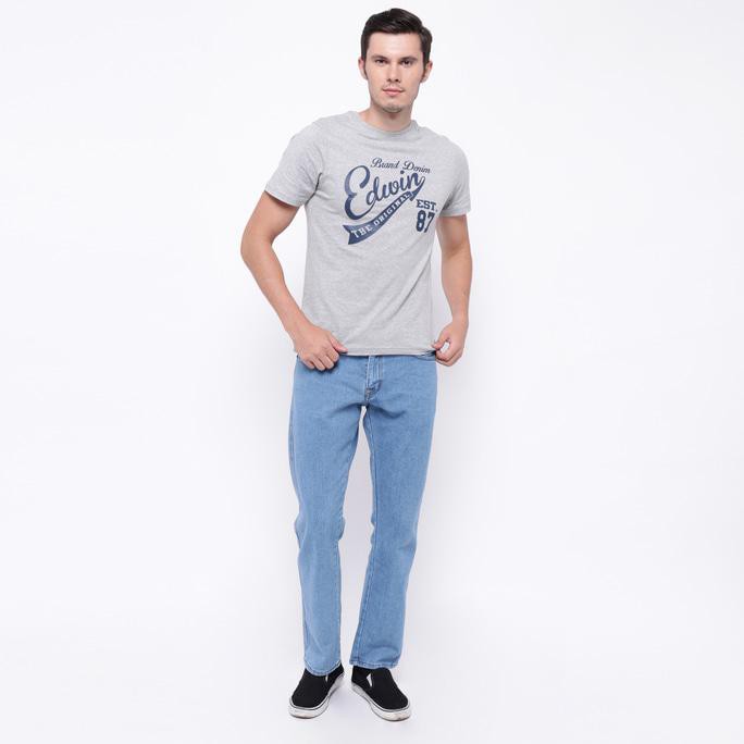 New Product Edwin Celana Jeans Reguler Fit Pria Panjang Light Blue Vegas 01 - Biru Muda, 28 Free