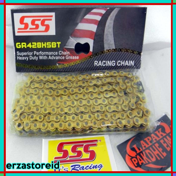 GEAR SET GEARSET SSS RX KING FIZR 428 14 37 GEAR CHROME RANTE SSS HSBT GOLD ORIGINAL UKURAN LAIN