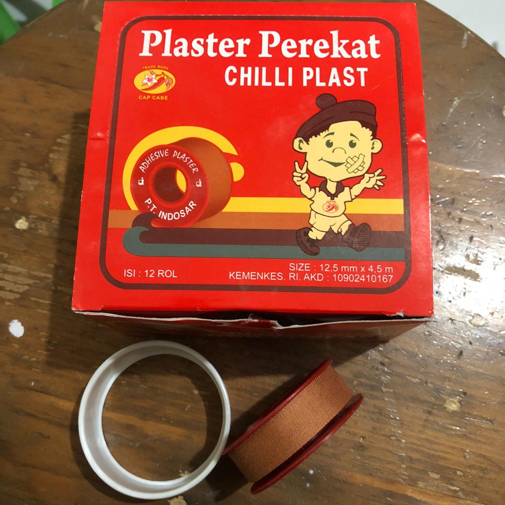 CHILLI PLAST Plester Perekat 12,5 mm x 4,5 m l Plaster Coklat