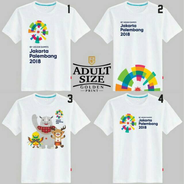 Asian games 2018 Jakarta Palembang / kaos asian games size dewasa