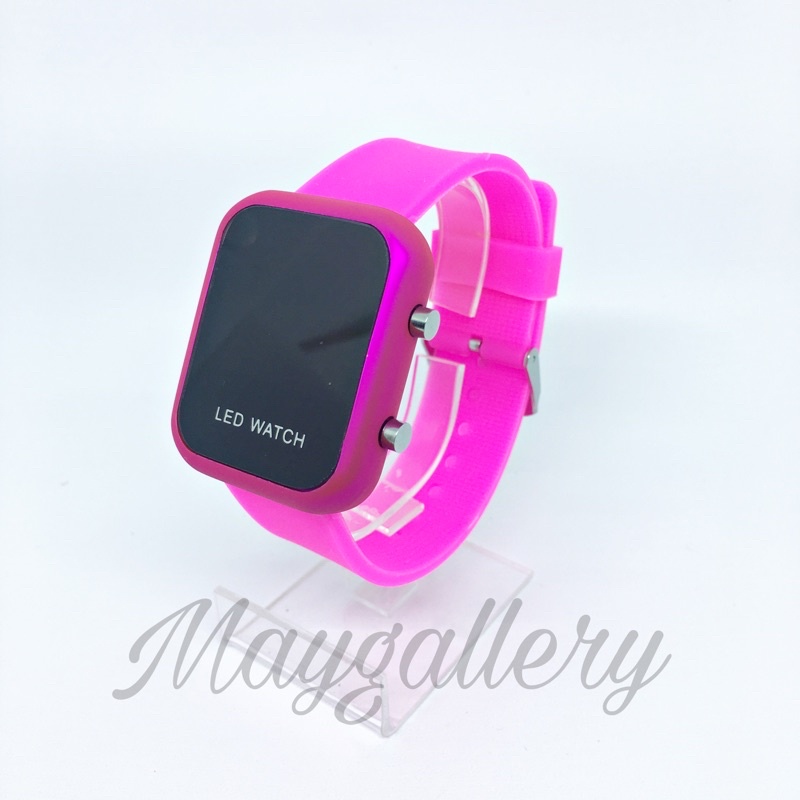 Jam Tangan Led Watch (Free Gift)-Pink fanta