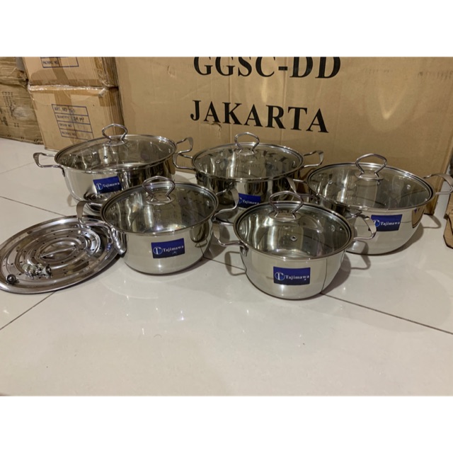 Panci stainless set 5 merek tajimawa