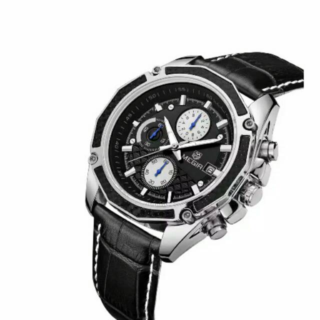 JAM TANGAN COWOK / MEGIR / ML 2015 GBK - 1 / MEGIR ORIGINAL / HITAM