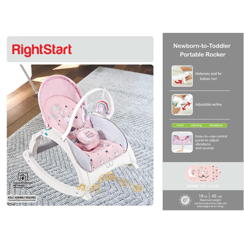 Right Start Bouncer Table Newborn Toddler Portable Swing Ayunan Bayi 2 in 1 Goyang Rocker Baby