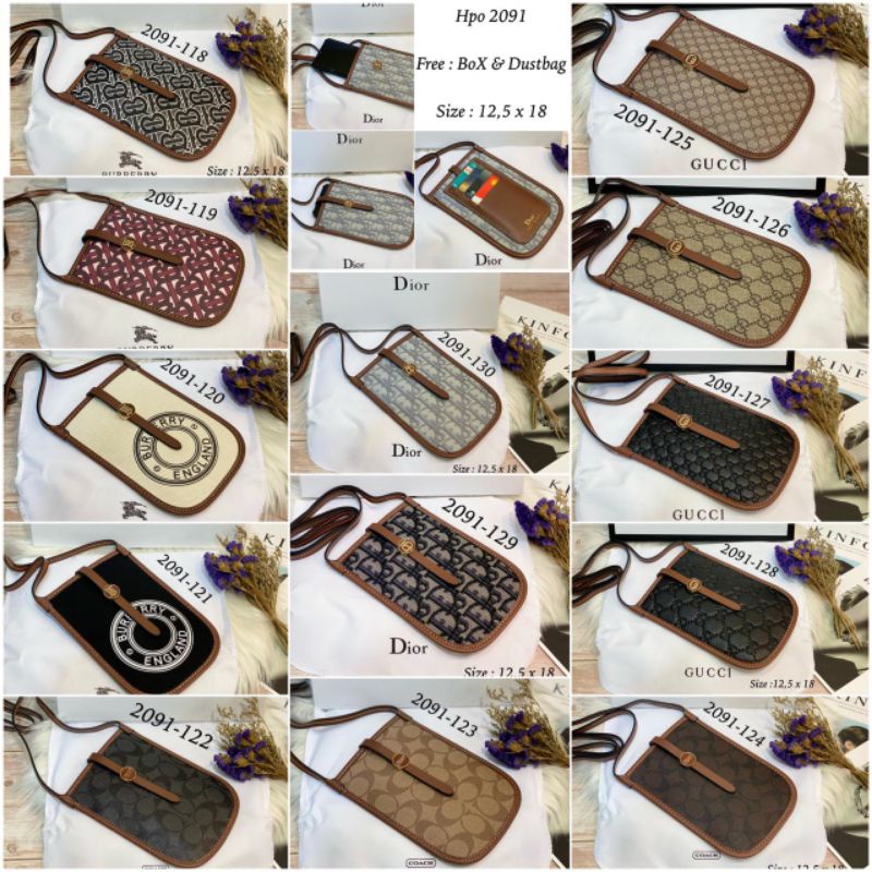 Tas selempang hpo / hpo sling bag / hpo phone gucci new free box