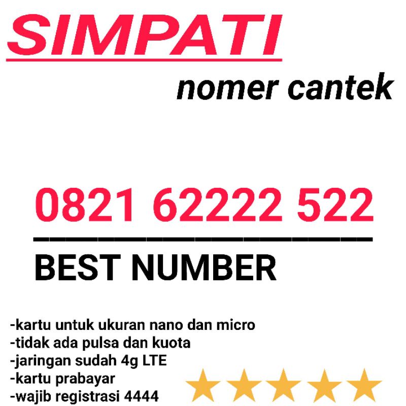 KARTU PERDANA NOMOR CANTIK TELKOMSEL SIMPATI 4&amp; 42