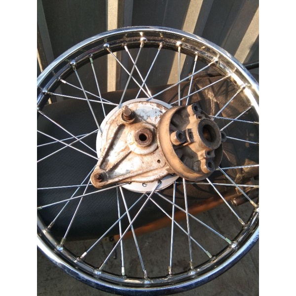 Velg Jari-jari Setandar fullSet Dudukan Honda Astra Grend / Legenda / Supra X 100 ( Original ) Rakit