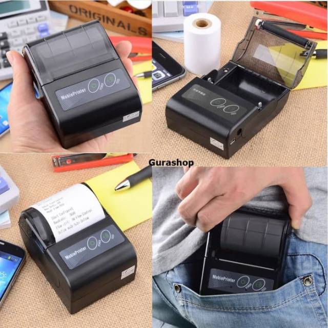 Mini Thermal Printer Bluetooth 58MM Tanpa Menggunakan Tinta