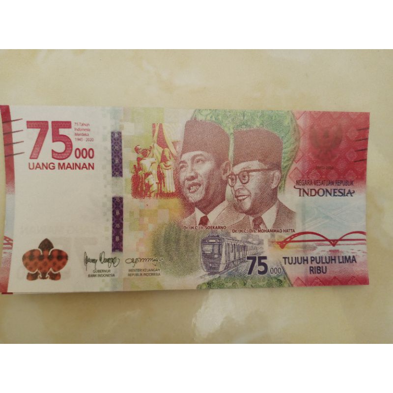 Uang Mainan 75 Ribu