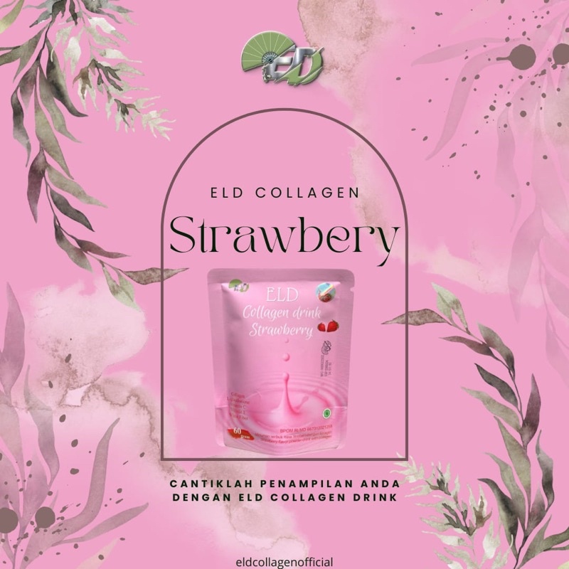 ELD COLLAGEN VIRAL STRAWBERRY ( ukuran BESAR 250 Gram ) FREE TOPLES