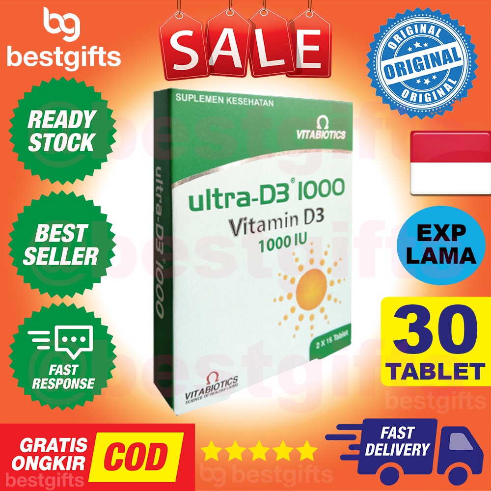 VITABIOTICS ULTRA D3 1000 IU VITAMIN D 1000IU DAYA TAHAN TUBUH KEKEBALAN IMUN BADAN OSTEOPOROSIS 30 TABLET