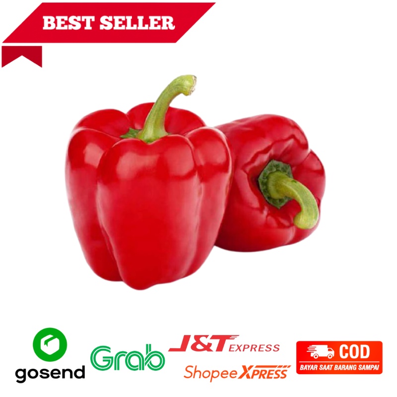 

Paprika Merah fresh, 1 buah, sayuran sehat segar bandung