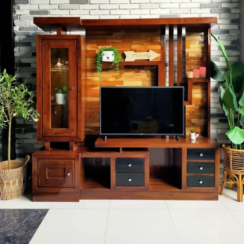 BUFET JATI JEPARA / PARTISI RUANGAN KAYU JATI / BUFET TV KAYU JATI