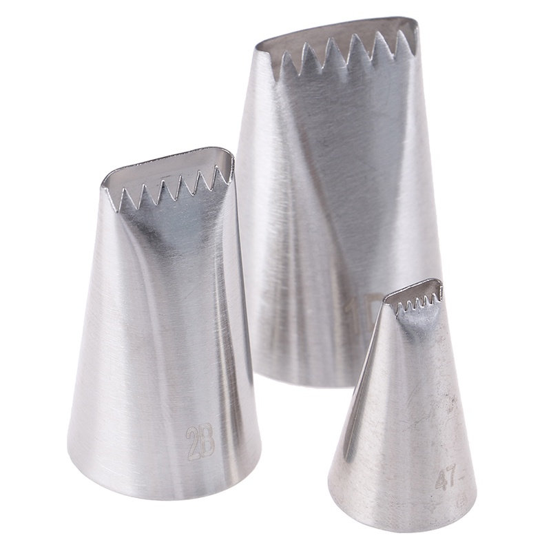 3 Pcs Nozzle Pipa Icing Bahan Stainless Steel