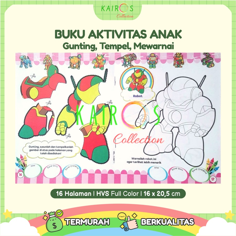 Buku Aktivitas Anak - Gunting, Tempel dan Mewarnai (Activity Book)