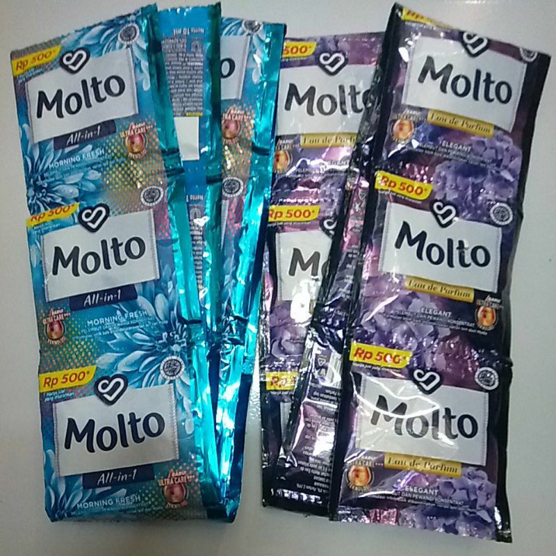 4 sachet Molto ultra pure, molto all in 1, dan molto eau de parfum 10 ml