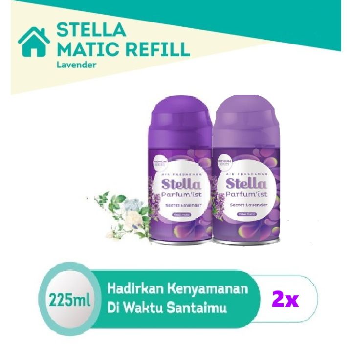 Stella Matic LAVENDER Refil Premium Paket [ISI 2] I Pengharum Ruangan I Isi Ulang Otomatis