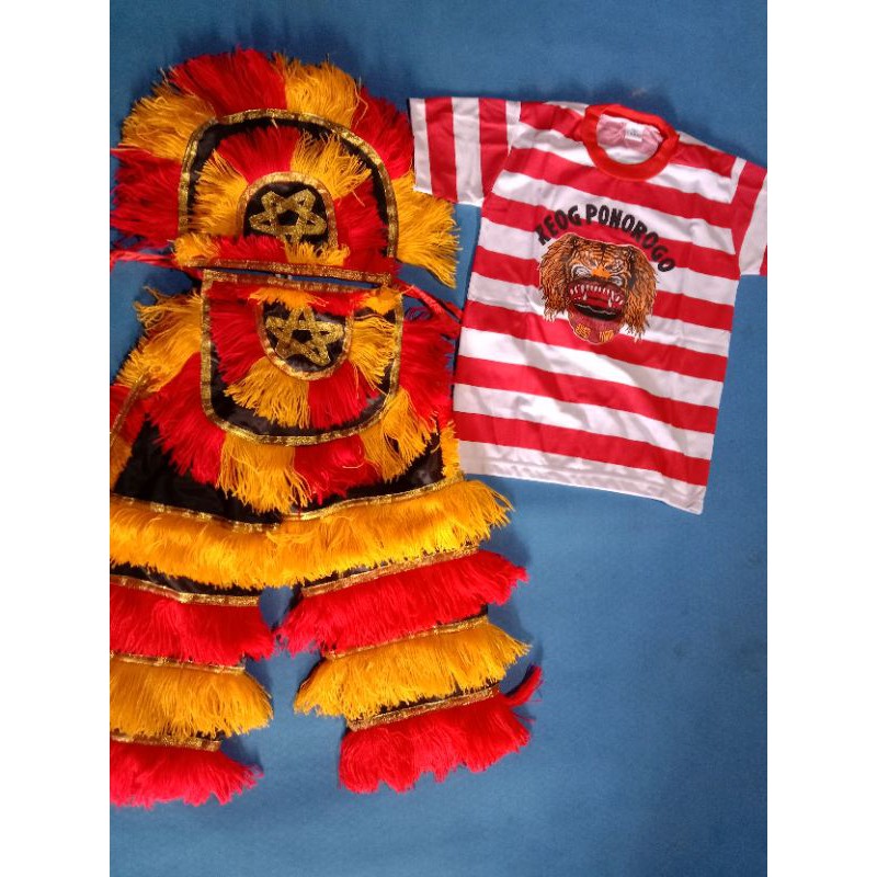 Celana barong PAUD, TK, SD, 2embong, kaos reog, setelan baju barongan, kostum barongan