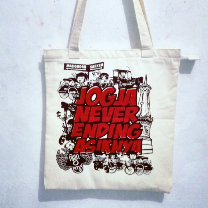 Tas Tote / Tote Bag / Tas Belanja / Tas Souvernir / Tas Blacu / Tas Kuliah / Tote Bag Jogja