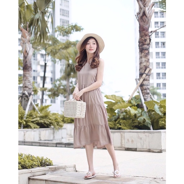 DARA KOREAN DRESS - DRESS PANTAI CASUAL LOOK - LONGDRESS ELEGANT - MIDI DRESS - AVAILABLE POCKET ( BASIC RAYON BAJU WANITA ) KADO ULTAH CEWEK