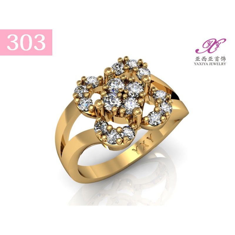 

Cincin Lapis emas Permata Perhiasan imitasi Yaxiya Jewelry 303