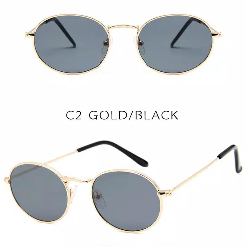 ✅COD Classical RB Small Oval Kacamata Hitam Wanita/Pria Sunglasses Anti UV400