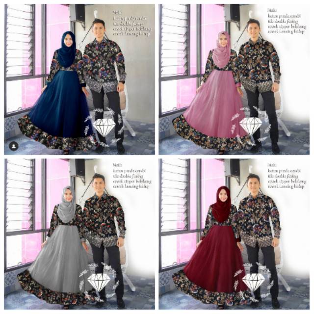 AGs - CP Gladis COUPLE GAMIS COUPLE KONDANGAN COUPLE PESTA BAJU PASANGAN MUSLIM COUPLE BATIK