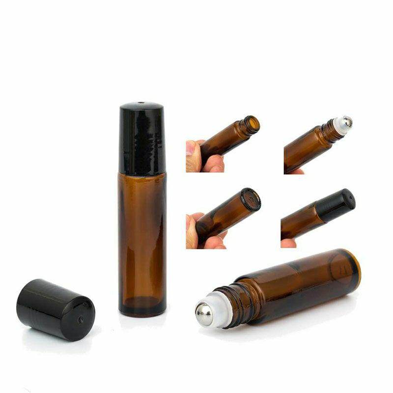 Botol Kaca Roll on 10ml Amber tebal import