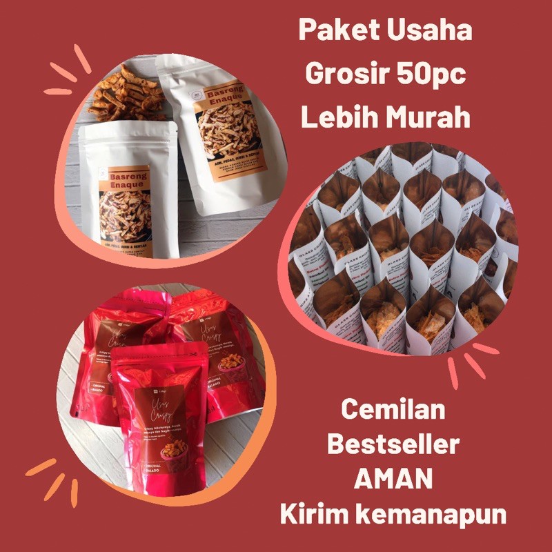 

Paket Grosir/Paket Usaha CEMILAN 50pc bebas pilih