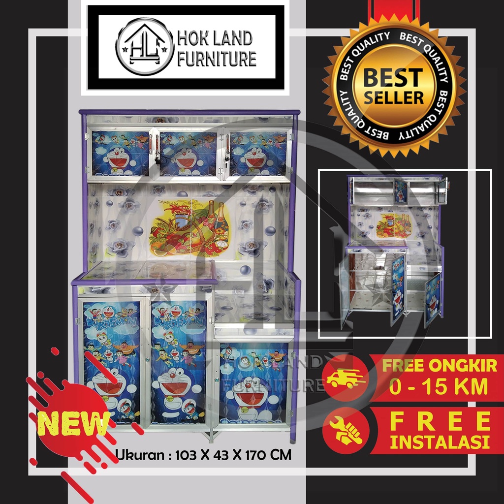 Rak Piring Pintu 3 Karakter / Rak Piring Jumbo Karakter / Rak Piring 3 Pintu Magicom Karakter / RS24