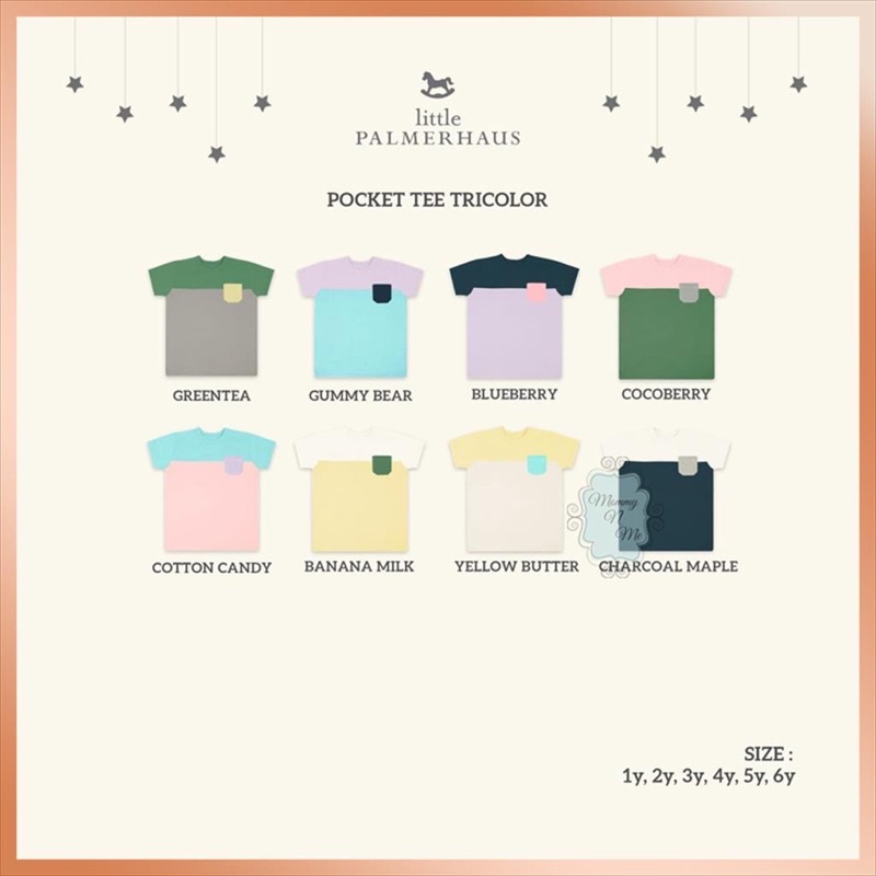 POCKET TEE LITTLE PALMERHAUS TRICOLOR