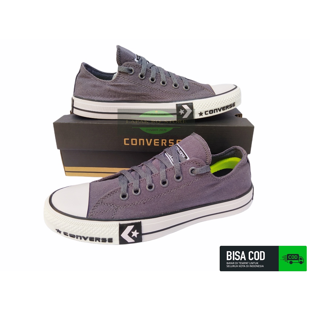 SEPATU ALL STAR 70S  CLASIC ABU OX CONVERSE SNEAKERS PREMIUM