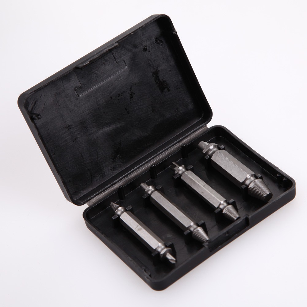 Set 4Pcs Mata Bor Drill Bit Pencabut Sekrup Rusak